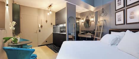 Desk, iron/ironing board, travel crib, free WiFi