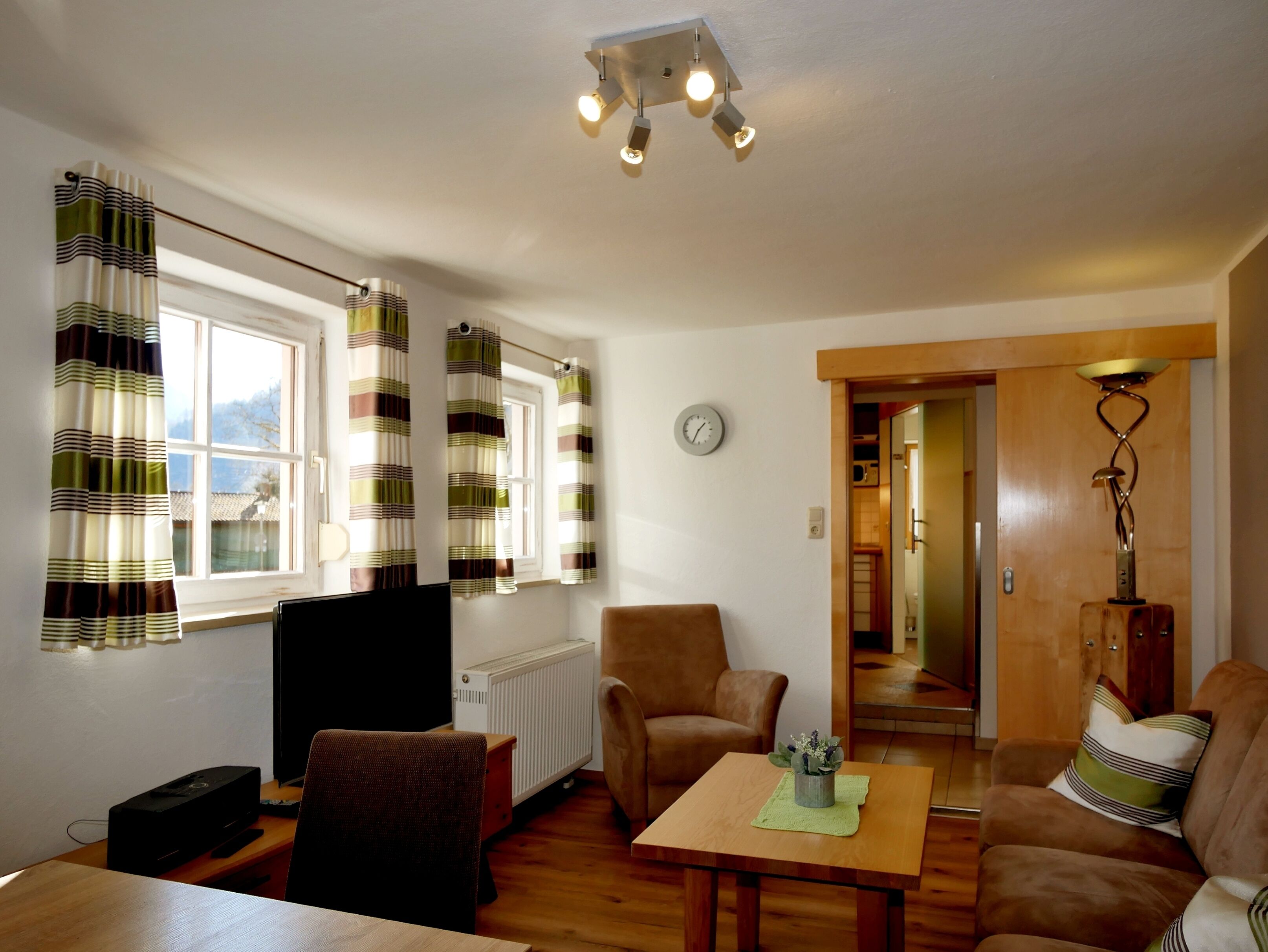 TV, foosball, table tennis, stereo