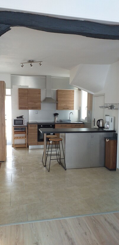 Renovated house with terrace next to the owners