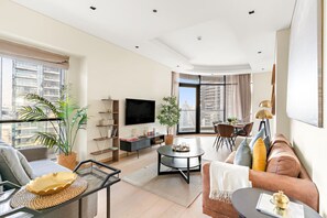 TV - FIRST CLASS | 1BR | Luxe Retreat in Prime Location (Downtown)
