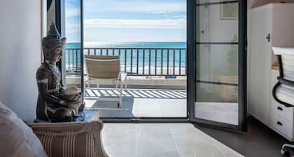 Beachfront House with Terrace