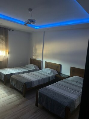 2 bedrooms, bed sheets