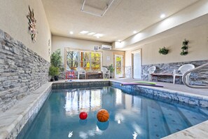 Indoor pool, a heated pool