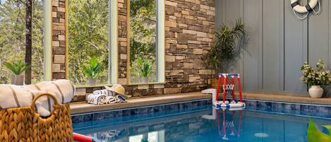 Indoor pool, a heated pool