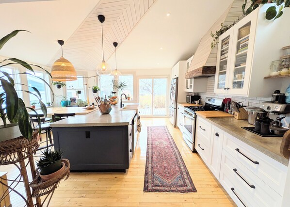 Microwave, oven, stovetop, dishwasher