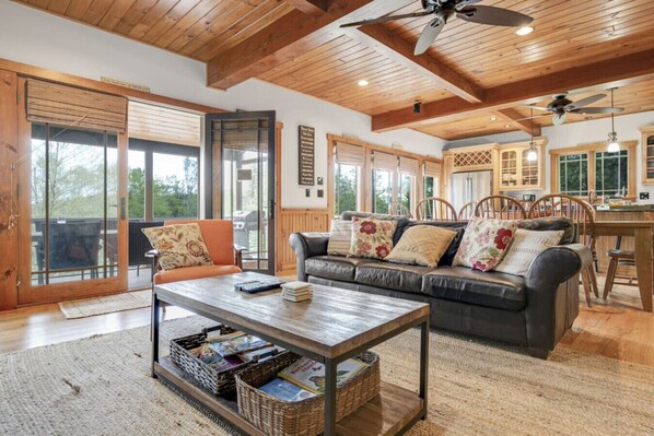 TV, fireplace, stereo