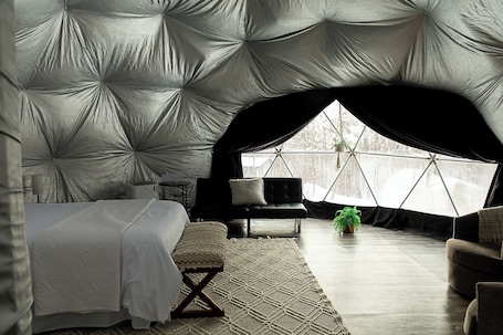 Interior. Glamping Dome # 2 in Snowshoe, Wv