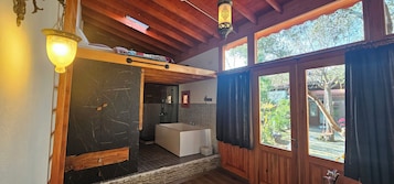 Deluxe Cottage, Patio | 1 bedroom, Egyptian cotton sheets, premium bedding, down comforters