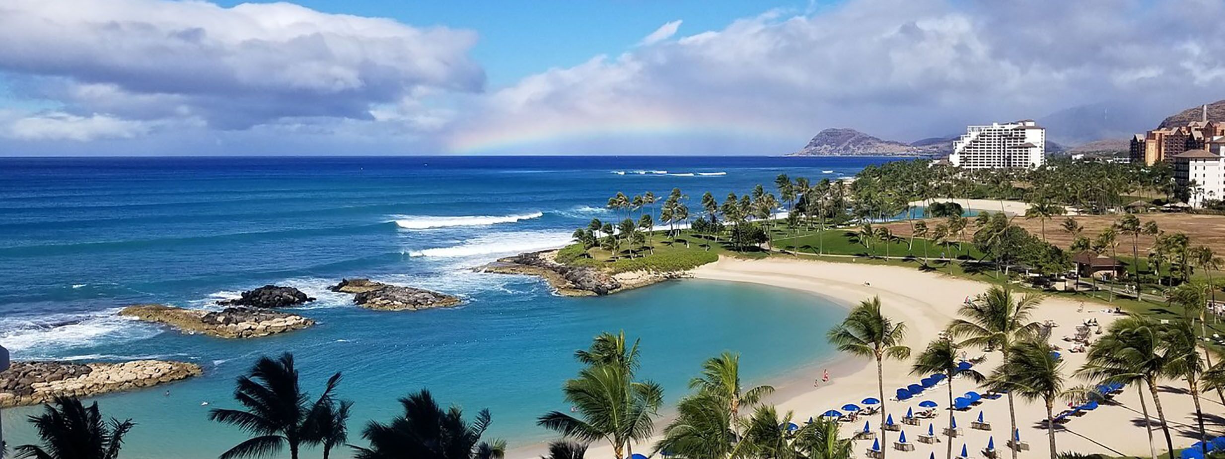 On the beach, sun loungers, beach towels