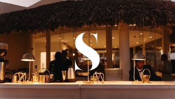 Outdoor banquet area