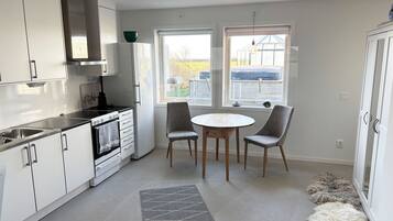 Fridge, oven, stovetop, dishwasher