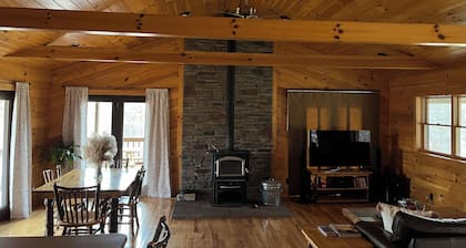 Cozy cabin with indoor fire place