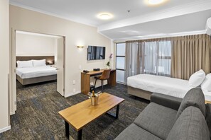 1 Bedroom Premier Apartment | Living area | 43-inch Smart TV with digital channels, streaming services - Imperial Hotel Rotorua (Rotorua)
