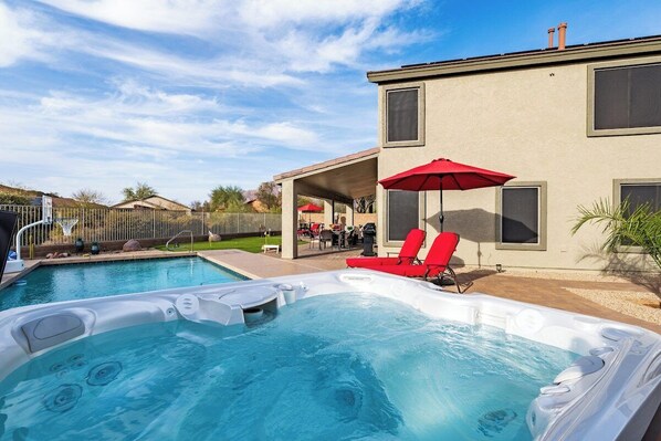 A heated pool