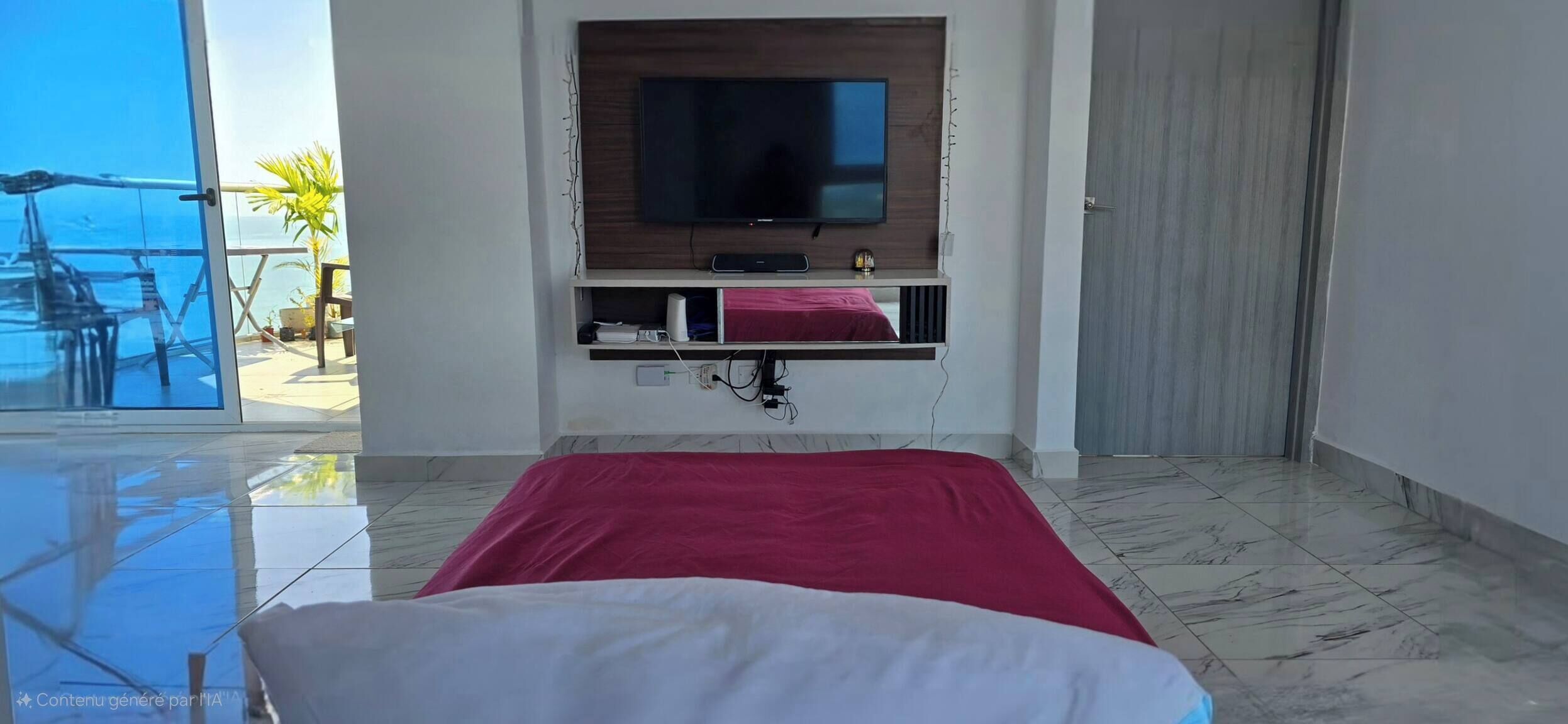 Tabla de planchar con plancha, wifi y ropa de cama 