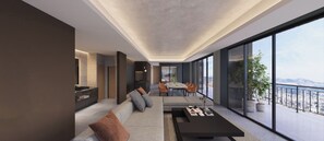 Luxury Studio Suite, Non Smoking, Sauna (Penthouse) | 1 bedroom, in-room safe, blackout drapes, iron/ironing board
