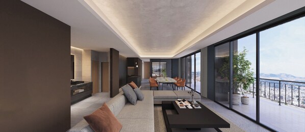 Luxury Studio Suite, Non Smoking, Sauna (Penthouse) | 1 bedroom, in-room safe, blackout drapes, iron/ironing board
