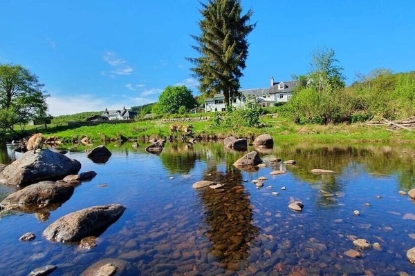 River Black Water at the bottom of the rear grounds
