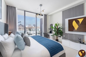 Luxury Studio, Balcony, City View | Individually decorated, individually furnished, laptop workspace