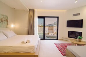 Deluxe Studio Suite, Pool View | In-room safe, blackout drapes, soundproofing, iron/ironing board - Atman Eco Lodge (Souli)