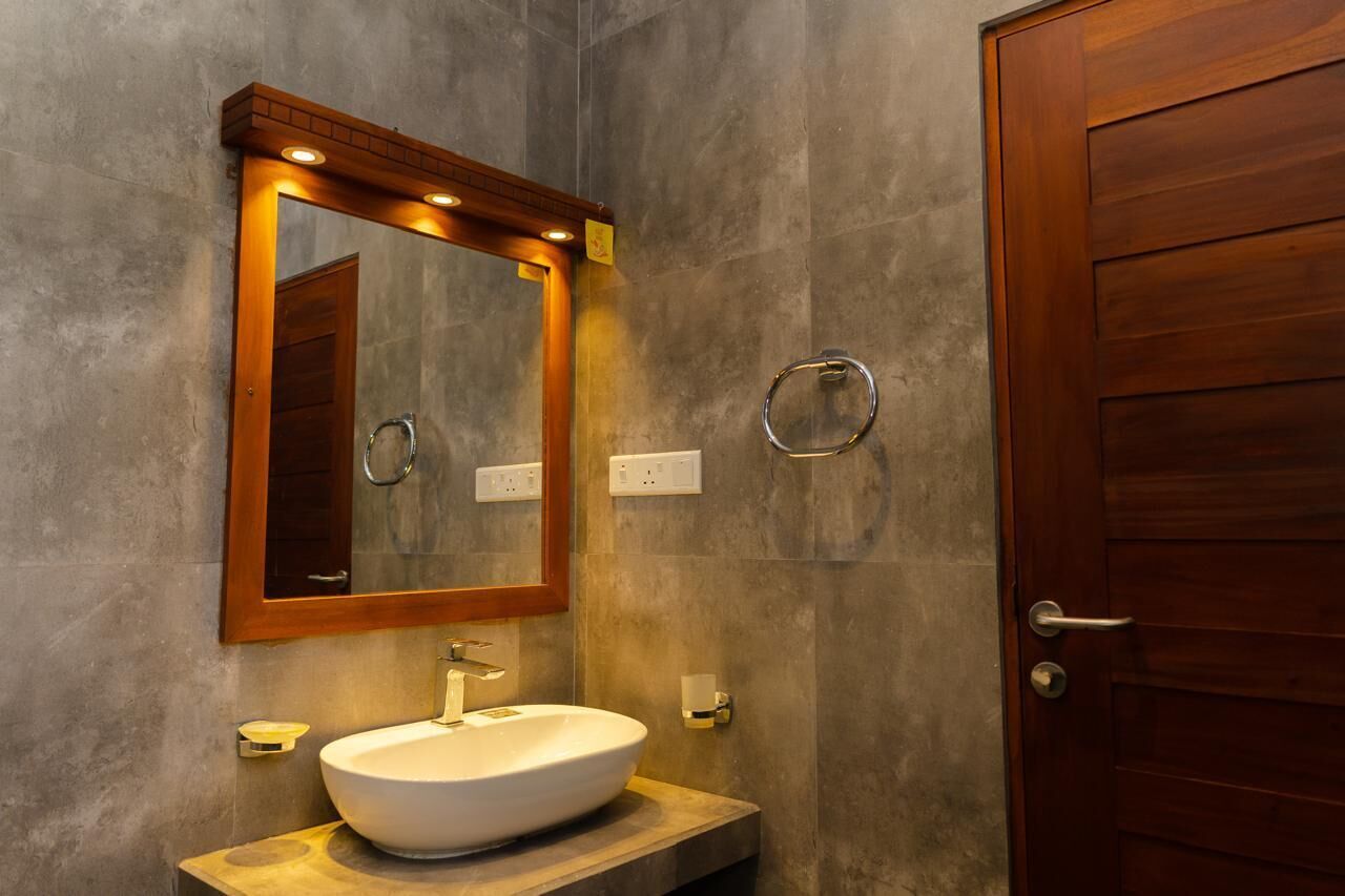 Lägenhet Comfort - flera sängar - uteplats | Badrum | Handdukar, tvål och toalettpapper