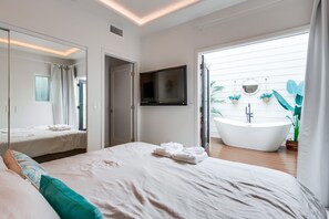 1 habitación, tabla de planchar con plancha, wifi y ropa de cama
