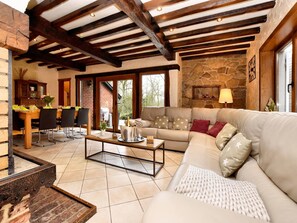 TV, fireplace, stereo - Durbuy Forest Villa with Pool (Grandhan (durbuy))