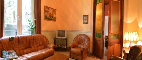 Télévision, cheminée