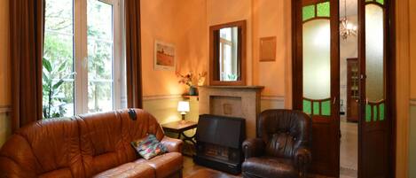 Télévision, cheminée