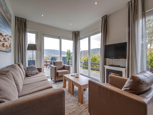 TV, fireplace, DVD player