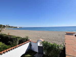 En la playa
