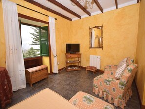 Televisie en een open haard