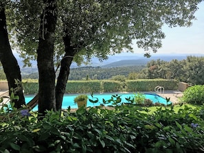 A heated pool