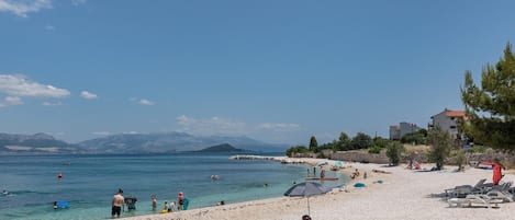 在海滩
