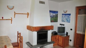 Fernseher, Kamin