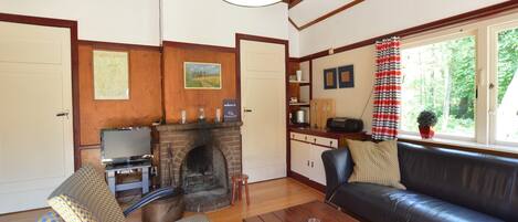 Télévision, cheminée