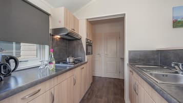 Microwave, dishwasher, coffee/tea maker, highchair