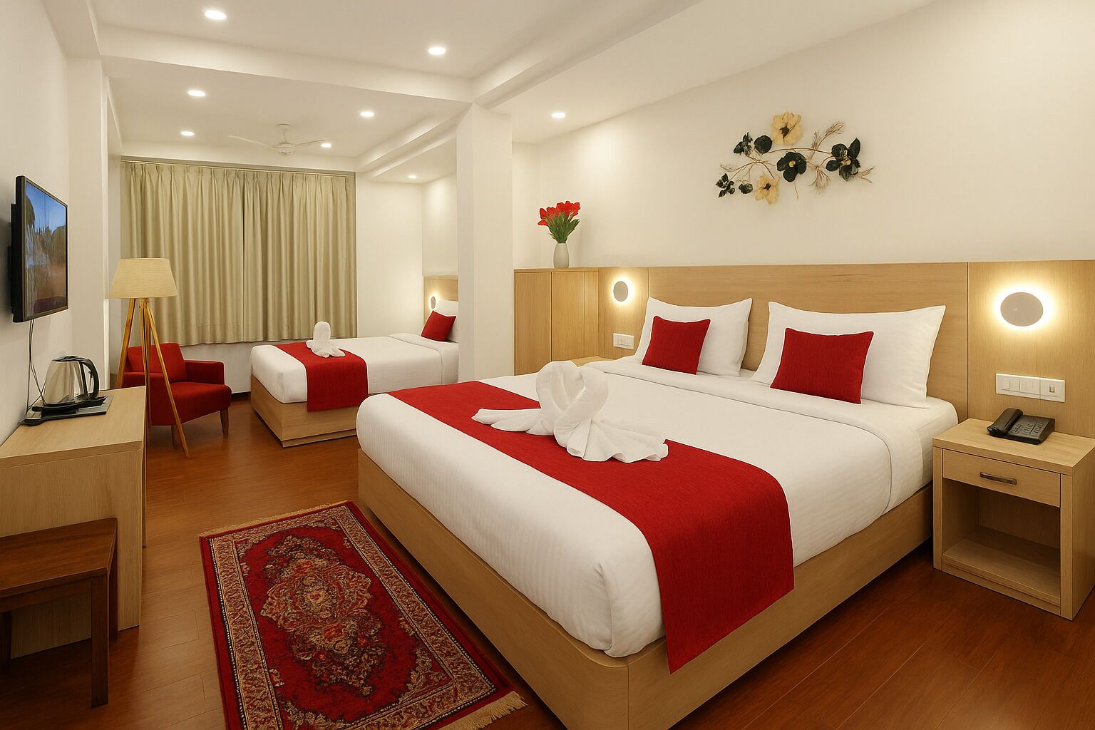 Quadruple Room, City View