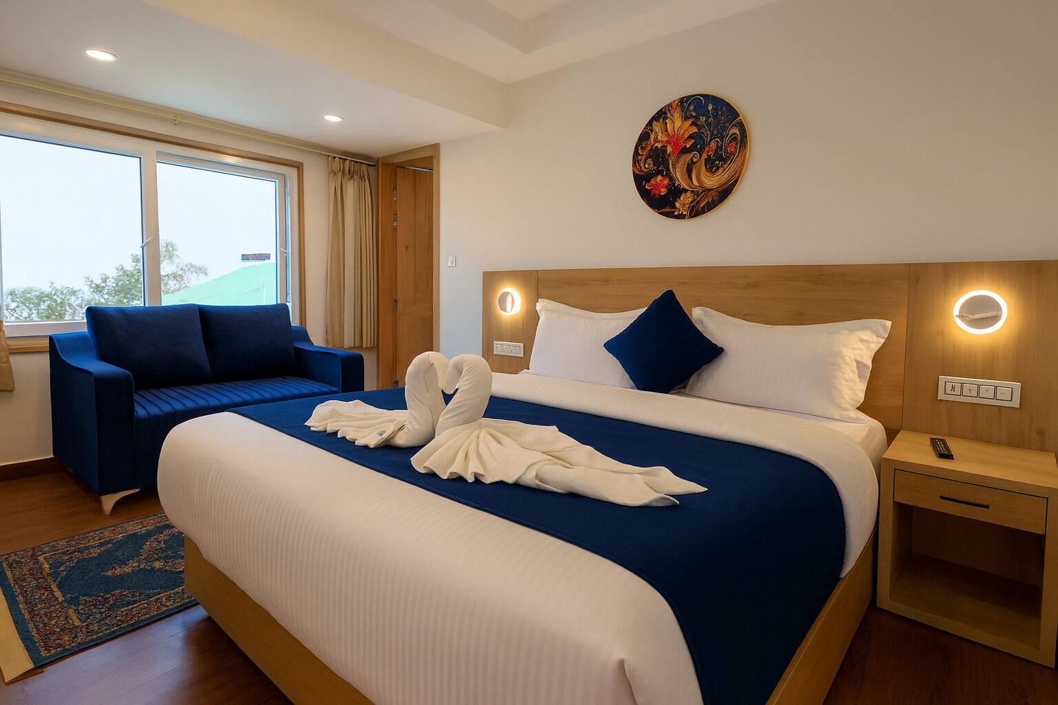 Kahden hengen huone (yksi tai kaksi sänkyä), vuoristonäköala | Egyptinpuuvillaiset lakanat, ylelliset vuodevaatteet