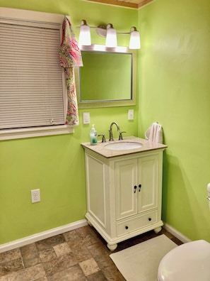 Shower, hair dryer, towels - Cold Stream Cottage: A Serene Lakeside Escape (Lincoln)