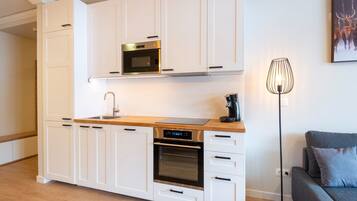 Kühlschrank, Mikrowelle, Herdplatte, Geschirrspüler