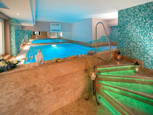 Indoor pool, a heated pool