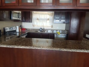 Microwave, oven, stovetop, dishwasher