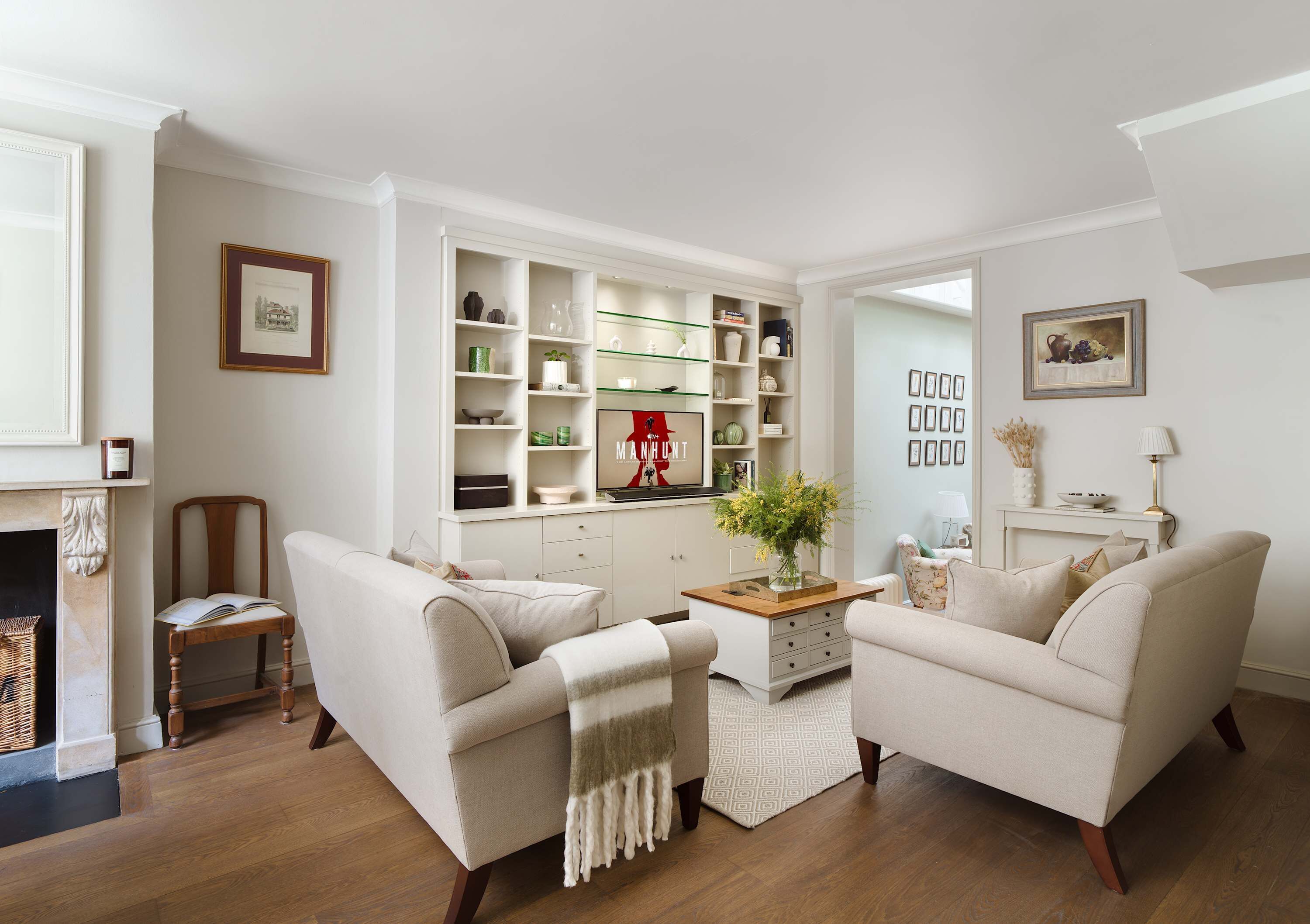 Fernseher, Kamin, Arbeitsbereiche