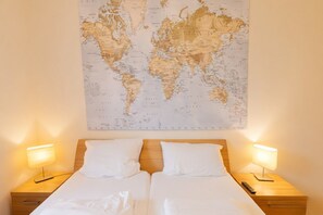 1 bedroom, travel crib, free WiFi, bed sheets