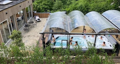 Villa de lujo con piscina climatizada