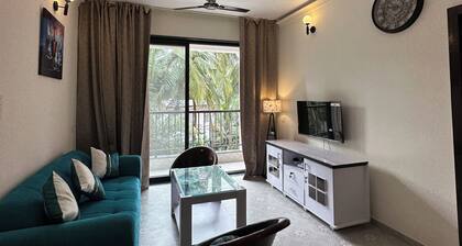 Charming 2-bedroom house with AC, WiFi in marvelous Candolim