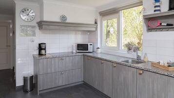 Kühlschrank, Mikrowelle, Herdplatte, Geschirrspüler