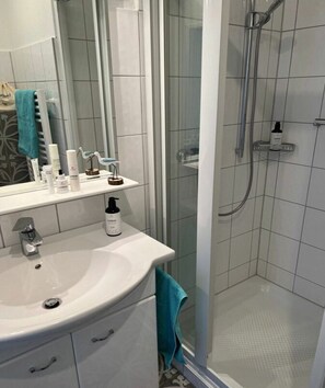 Shower, hair dryer