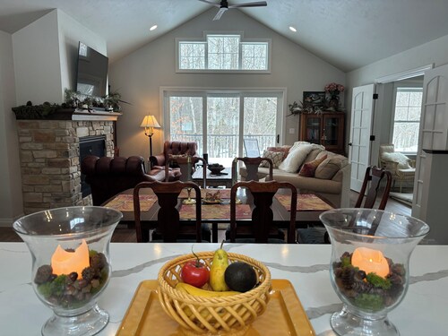 Beautiful new home nestled on 5.5 acres of Lake Michigan sand dunes
